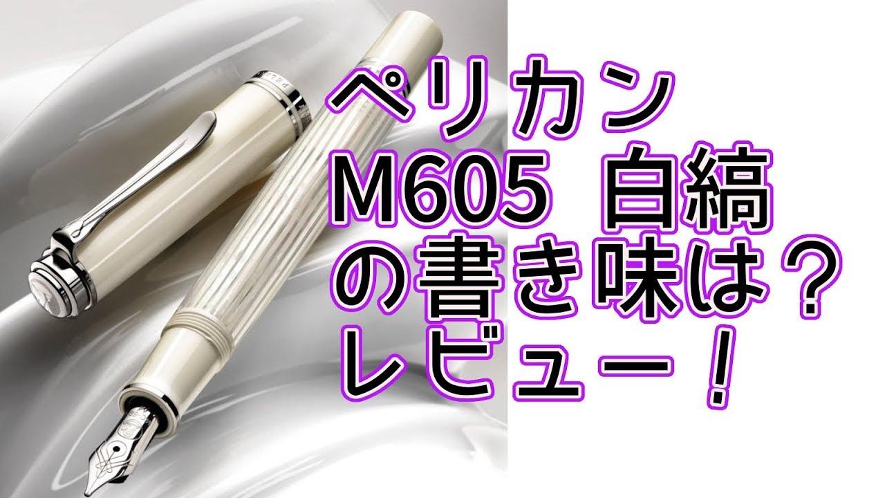 ≪書き味は？≫ペリカン スーベレーン M605 万年筆 白縞 - YouTube