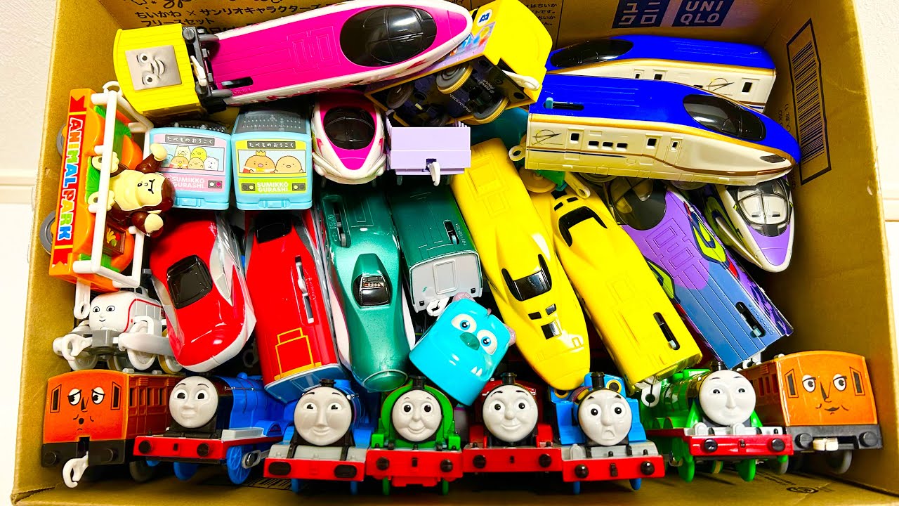 プラレール】様々な種類のトーマス、新幹線、電車を連結して線路を