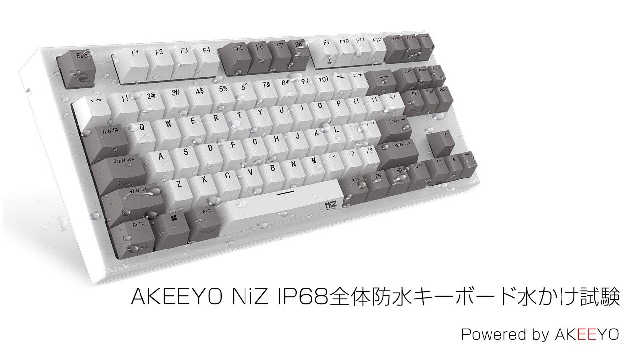AKEEYO NiZ 静電容量無接点方式 有線キーボード IP68全体防水