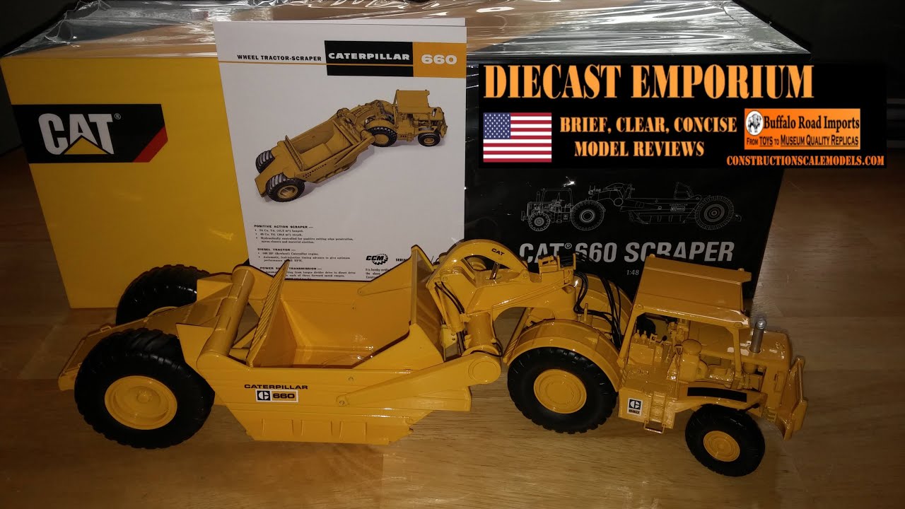 Classic Construction Models CCM Cat 660 Scraper - YouTube