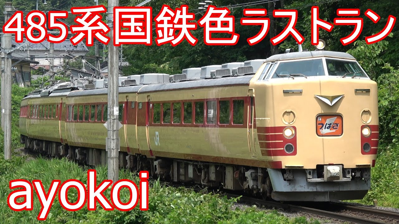 さよなら485系 国鉄色ラストラン 特急つばさ - YouTube