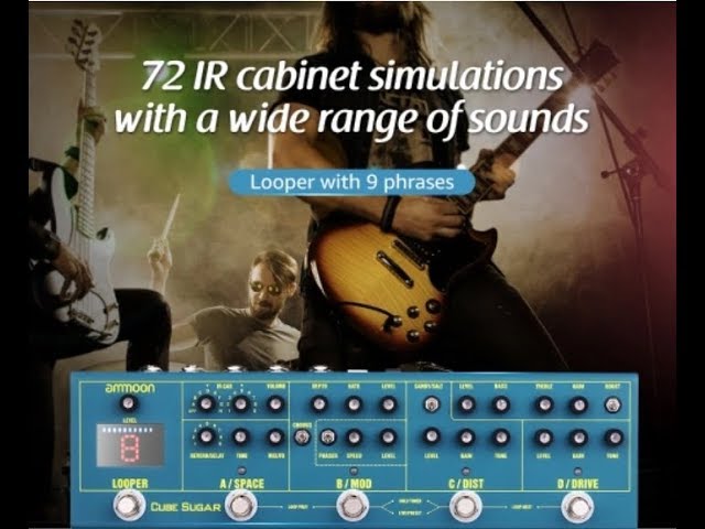 ammoon CUBE SUGAR Combined Effects Pedal - YouTube