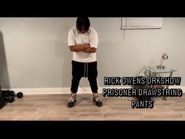 Rick Owens DRKSHDW Prisoner Drawstring Pants 'Black' ( Full Review