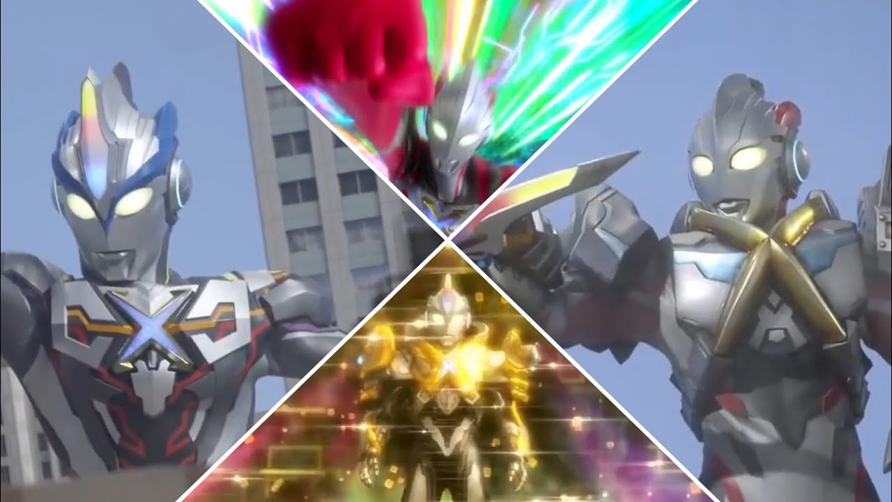 Ultraman X All Transformations (Base form/cyber card - Beta spark