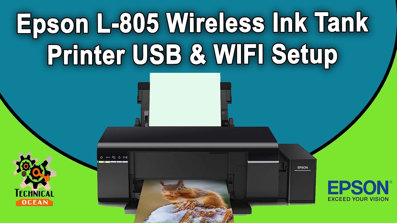 Epson L805 Printer WIFI & USB Installation. - YouTube