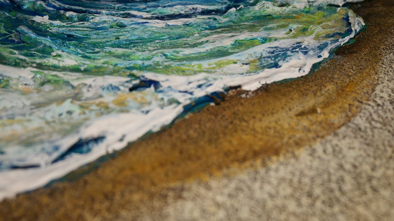 油絵 油彩 油彩画 絵 絵画【夏の砂浜の海】 油絵 絵画【砂浜の海