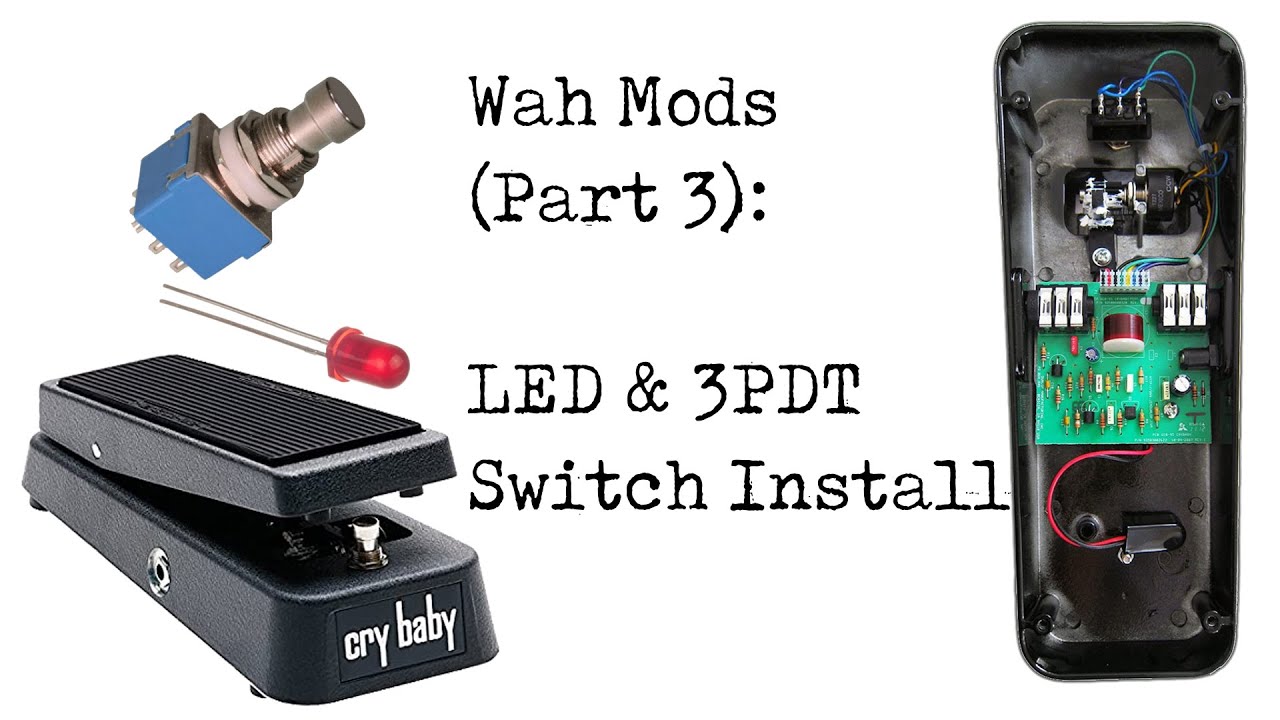 CRY BABY GCB-95トゥルーバイパス化 Red LEDモディファイ Pedal Mod