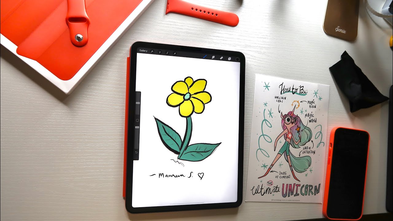 🌸Smart Folio for 11-inch IPAD PRO in Pink Citrus & Paperlike