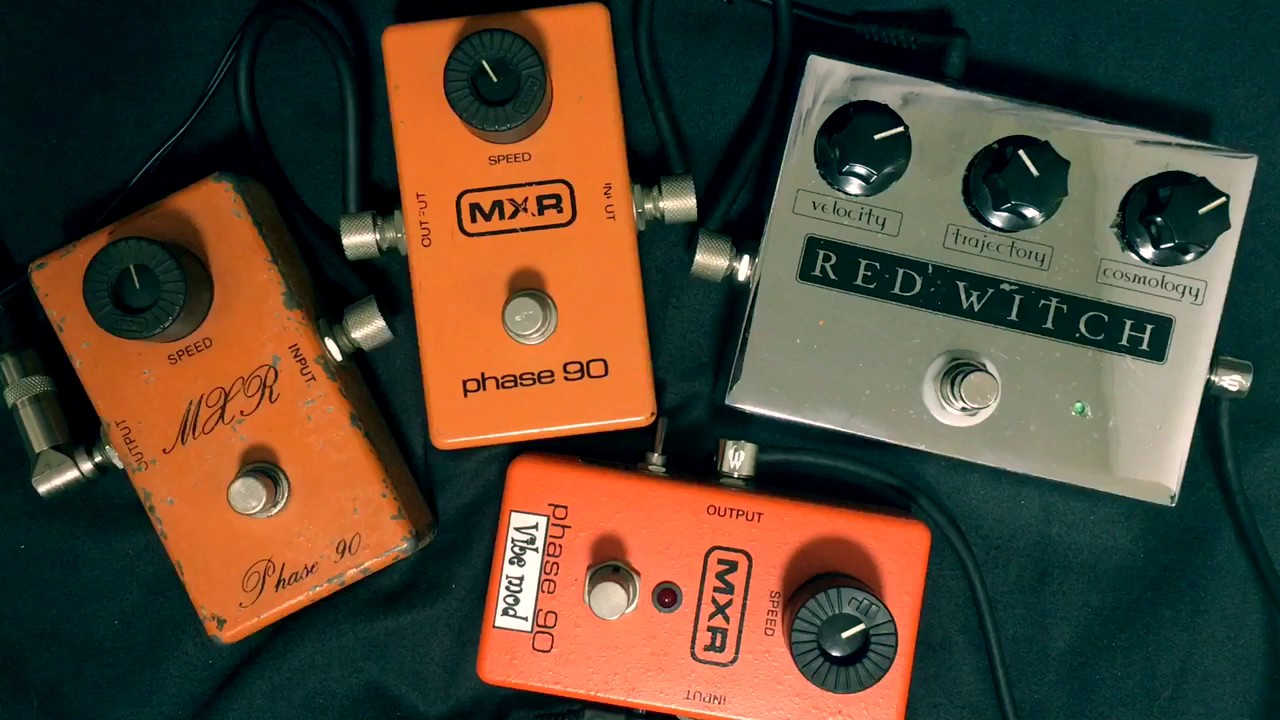 MXR Phase90 E.W.S Vibe mod vs Red Witch Moon Phaser vs MXR Phase90