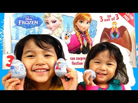 アナと雪の女王 海外チョコエッグ Opening Frozen Surprise Eggs