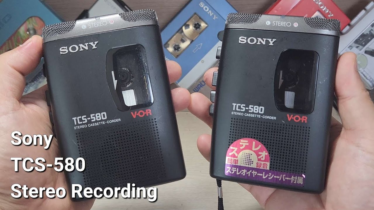 Sony TCS-580 Stereo Recording Cassette Player - YouTube