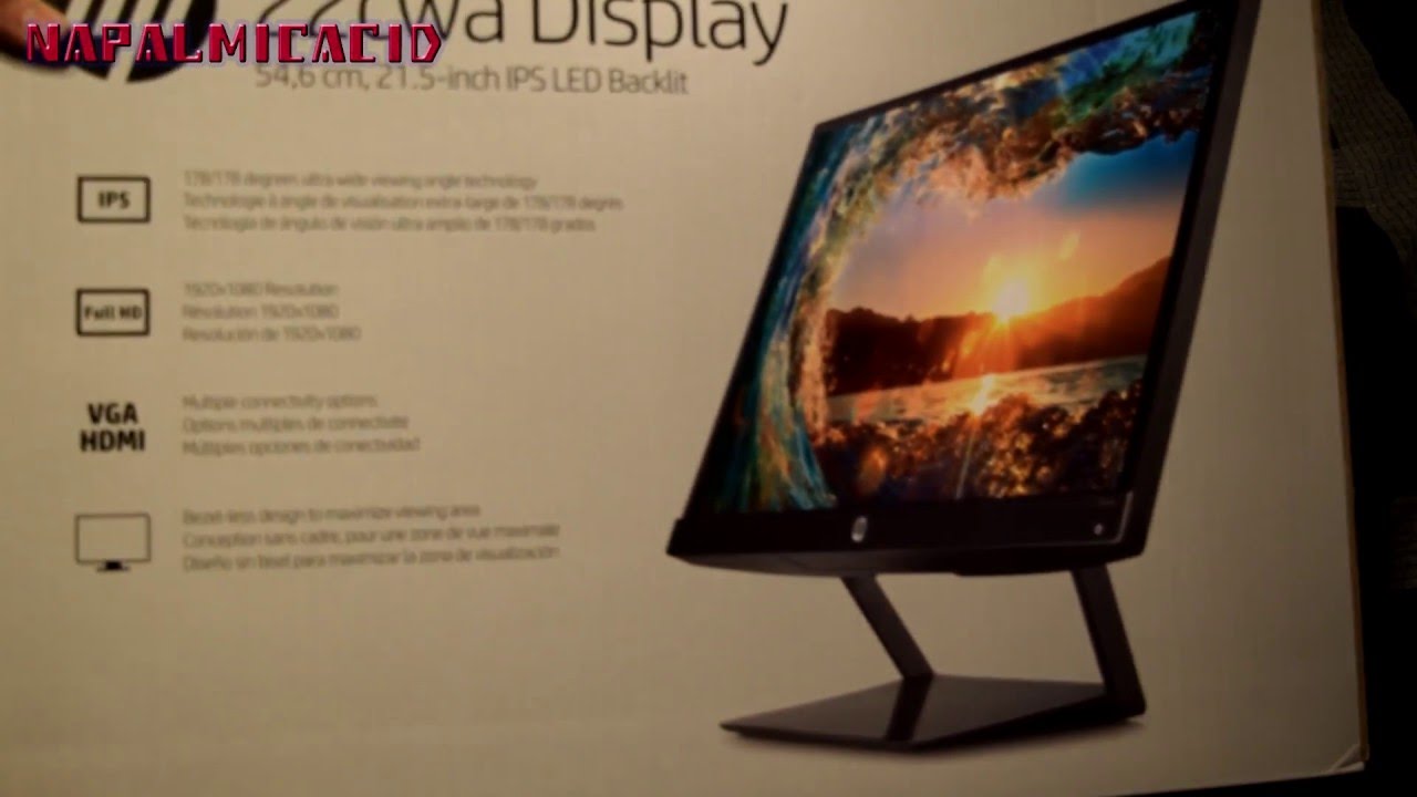 HP Pavilion 21.5-Inch IPS LED Monitor UNBOXING $99 - YouTube