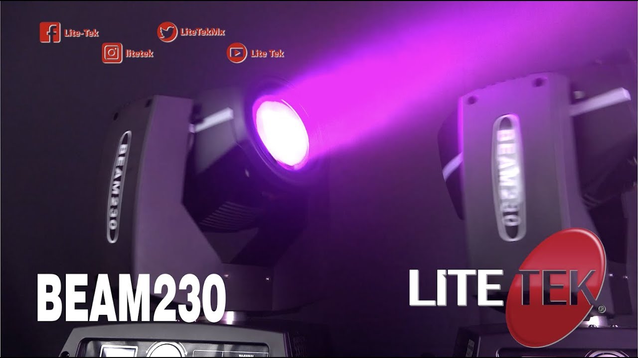 Lite Tek BEAM 230 7R Moving Beam Light - 2 in a Flight Case