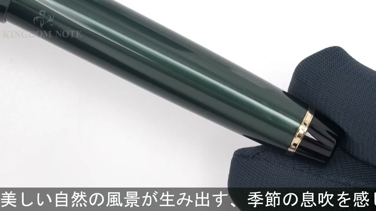 SAILOR セーラー 万年筆 SHIKIORI 四季織 雪月空葉 万葉 中細字 - YouTube