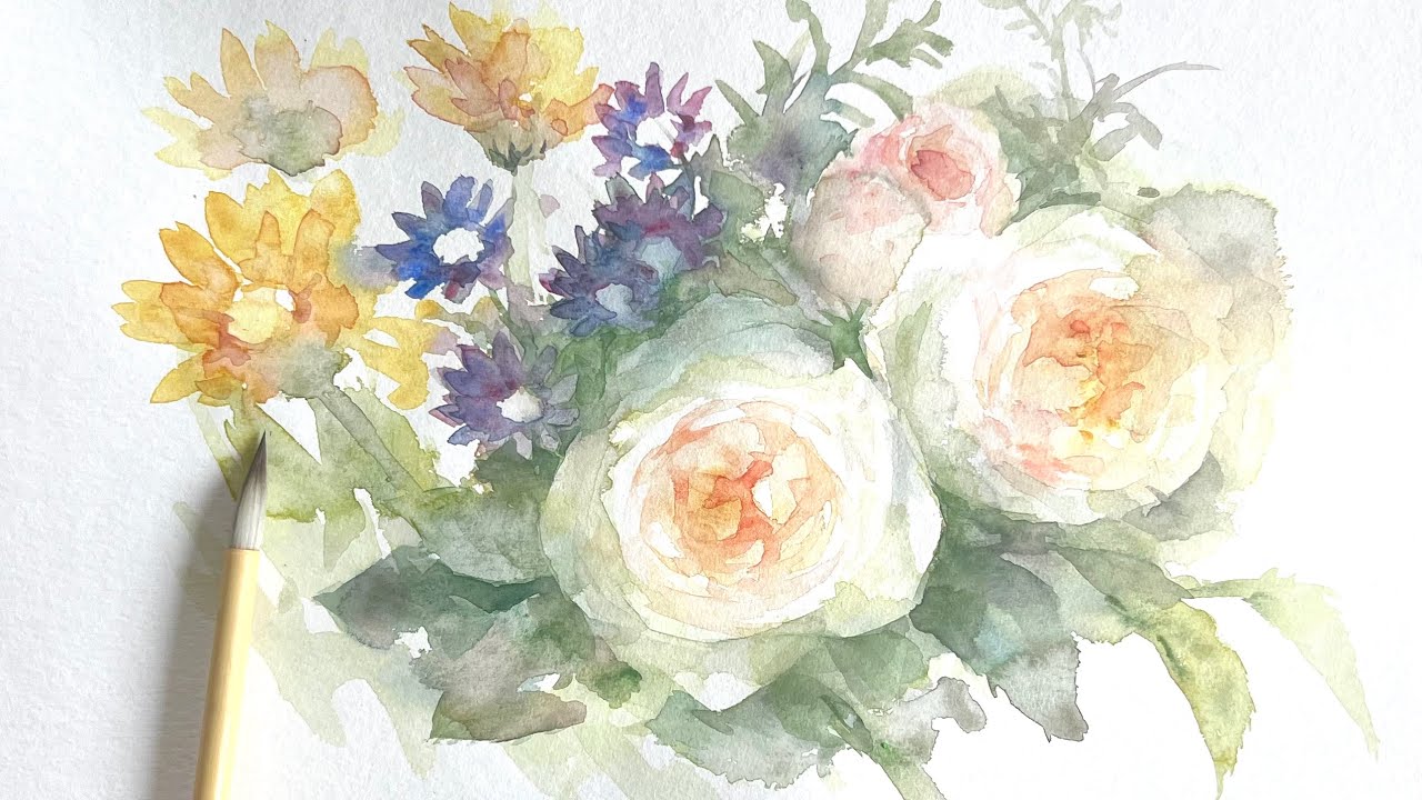 水彩画 野の花 サツ子 水彩画 野の花 サツ子