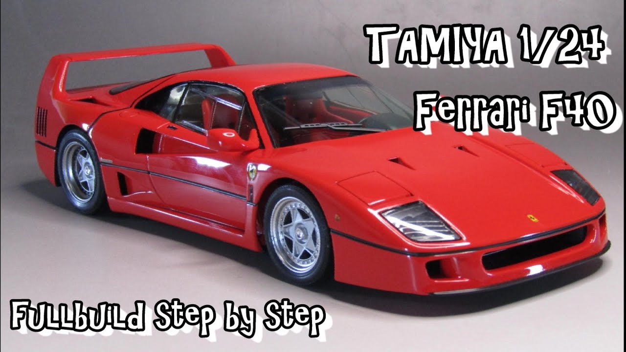 Scale Car Plastic Model TAMIYA 1/24 Ferrari F40 unboxing fullbuild