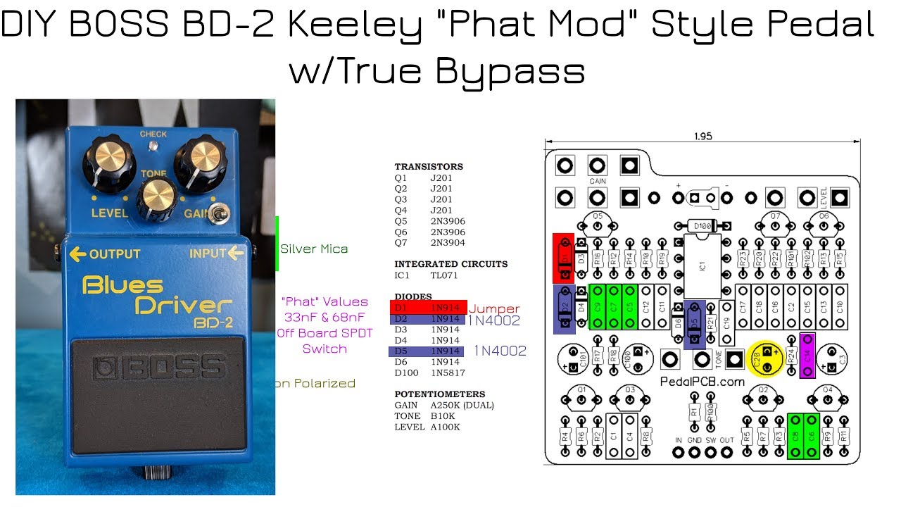 ギター BOSS Blues D BD-2 mod keeley Keeley Boss BD-2 Blues Driver