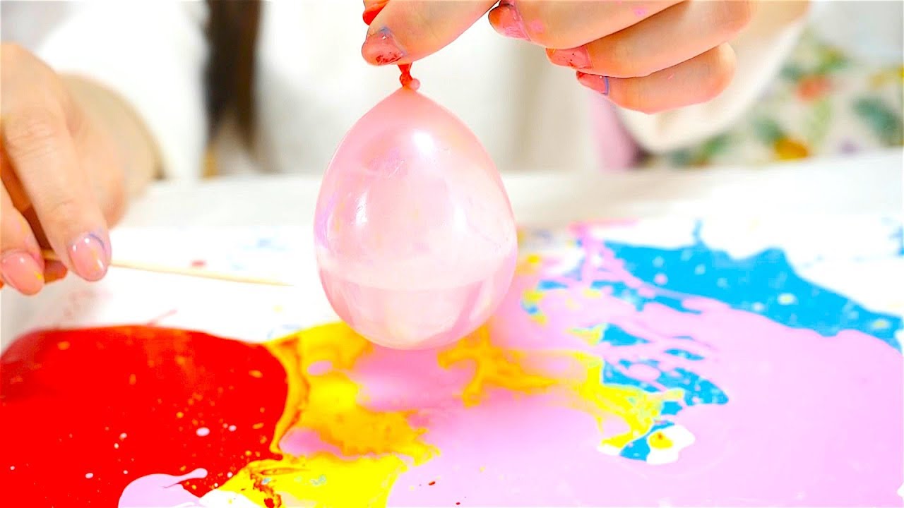 I made a picture to decorate my room with water balloons! DIY