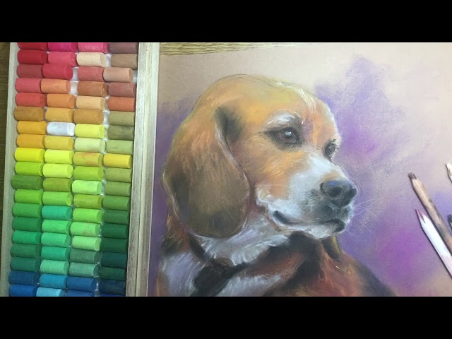 油絵 専用 花冠のかわいいビーグル犬 油絵 専用 花冠のかわいいビーグル犬