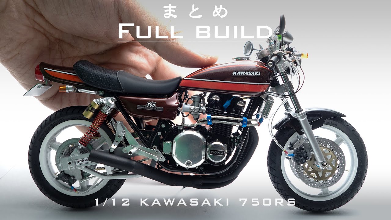 Building the Aoshima 1/12 Kawasaki750RS Plastic Model (with