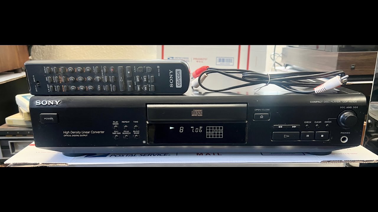 SONY CDP XE500 CD Player High Density Linear Converter w: Remote