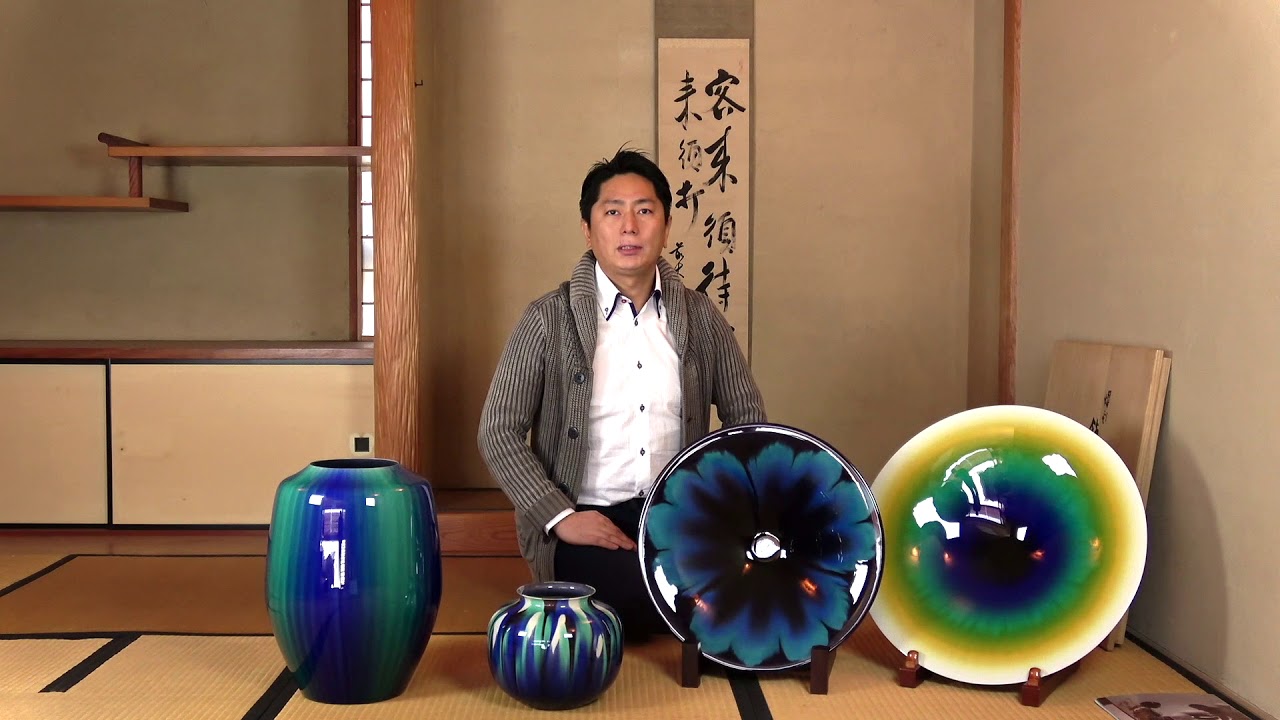 九谷焼 人間国宝 三代 徳田八十吉(正彦) ぐい呑み 共箱 人間国宝 3