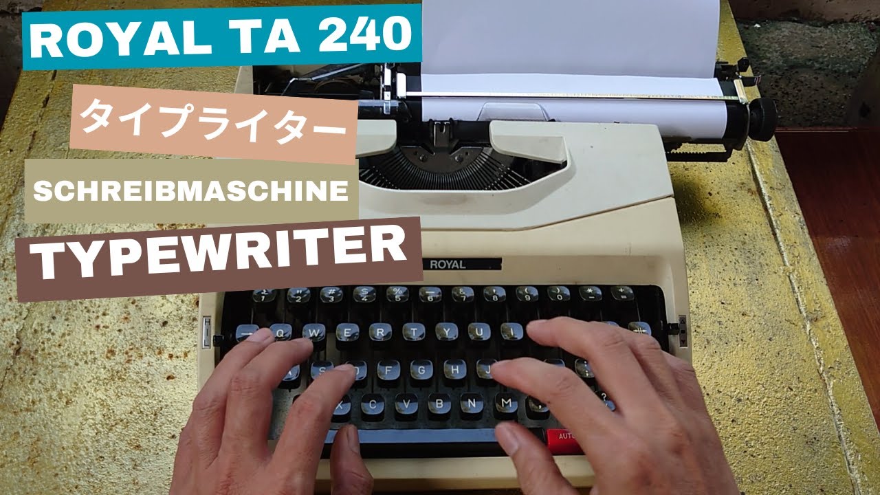 POV] Royal TA 240 タイプライター . Royal TA 240 Typewriter. Royal