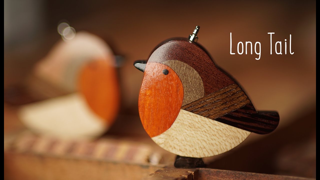 リアル木彫り コマツグミ(アメリカン ロビン) 野鳥彫刻 バード