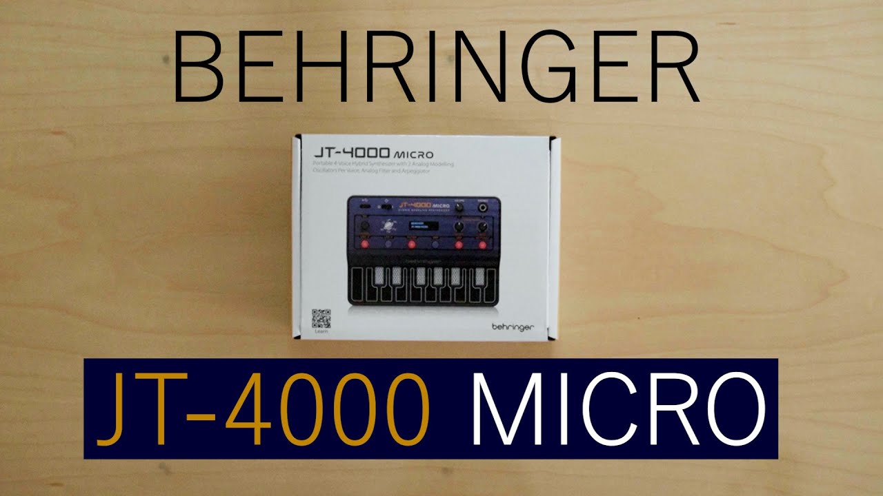 BEHRINGER JT-4000 MICRO コスパ最強ガジェットシンセ - YouTube