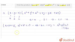 Find the product. `(x-y-z)(x^2+y^2+z^2+xy-yz+xz)` - YouTube