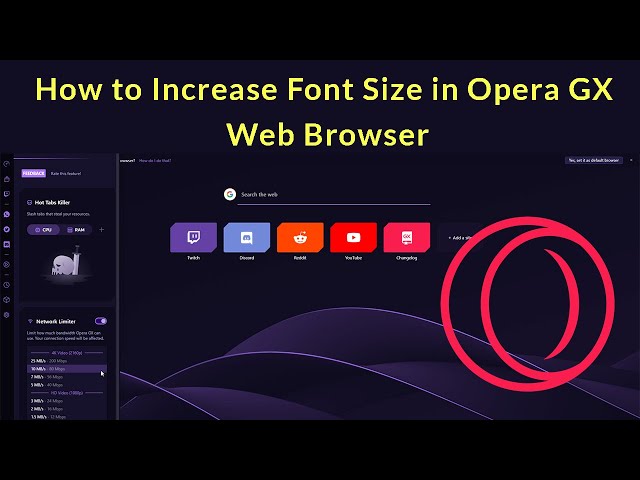How to Change Text Size in Opera GX Web Browser? - YouTube
