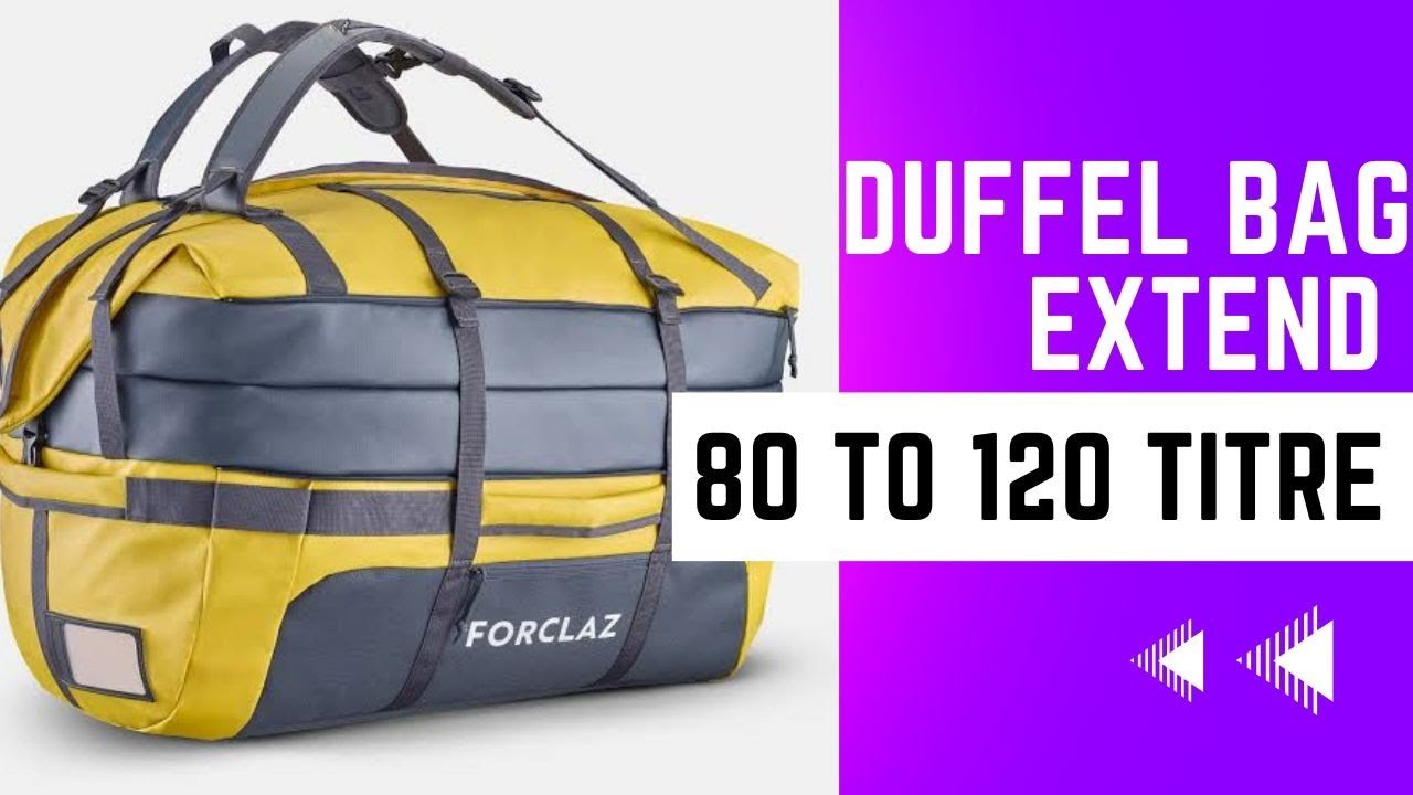 Duffel bag extend 80 to 120 litre yellow #duffelbag - YouTube