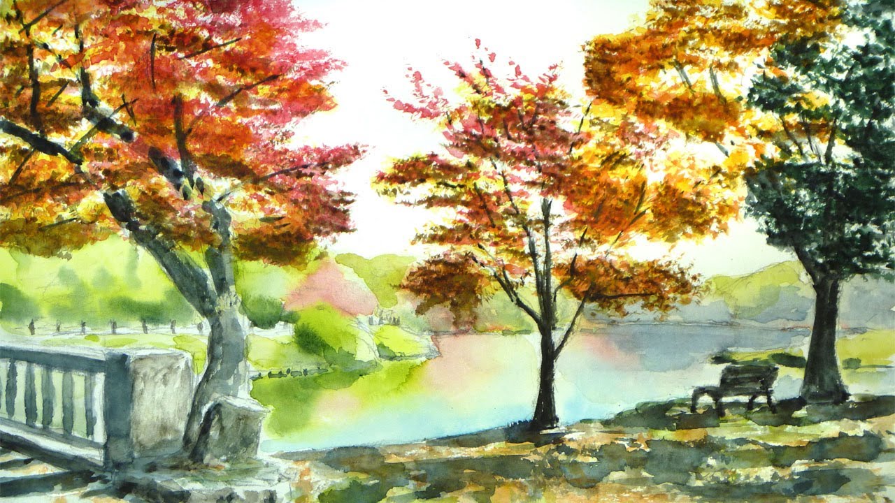 絵画「里山は実りの秋」 水彩画 絵画「里山は実りの秋」 水彩画 - メルカリ