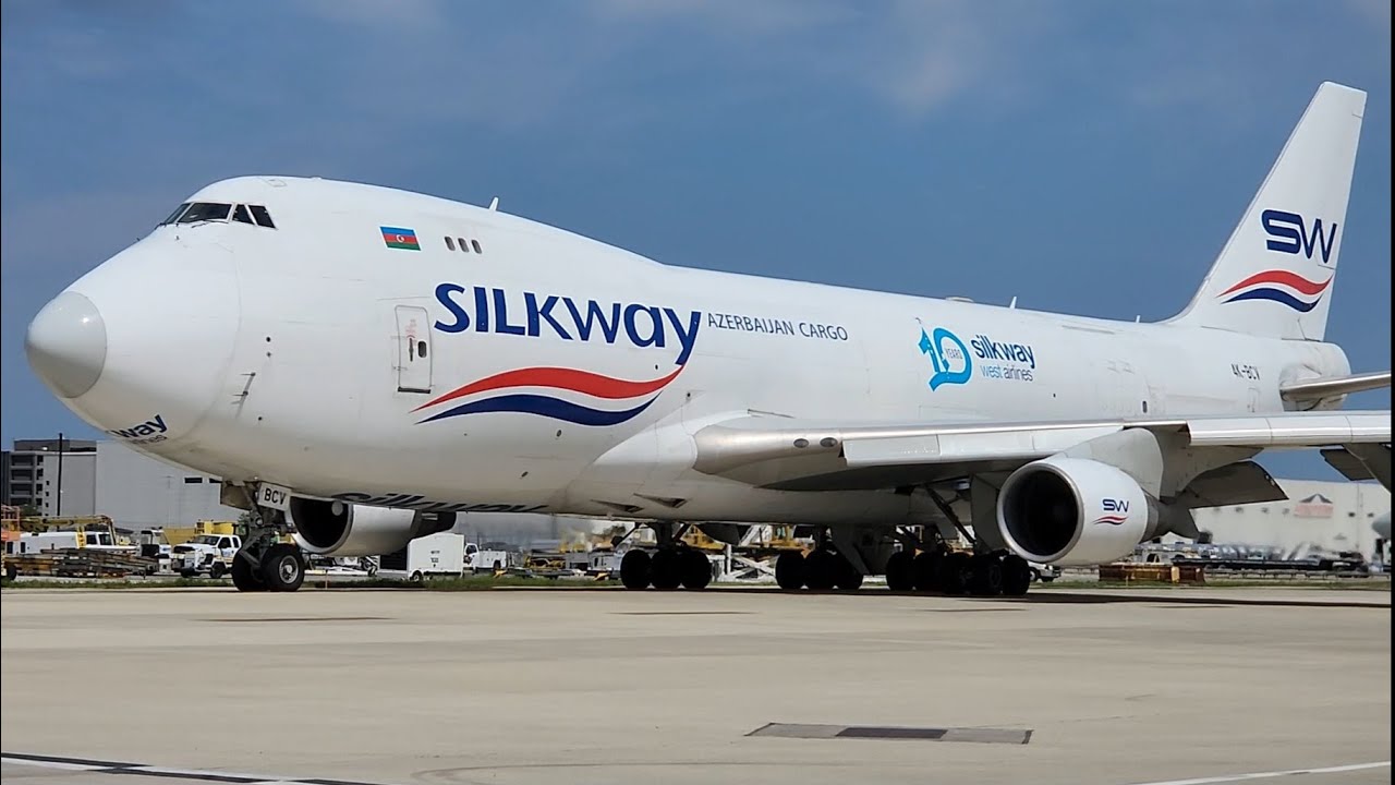 Silk Way West Airlines Boeing 747-400F [4K-BCV] Taxies Out of ORD