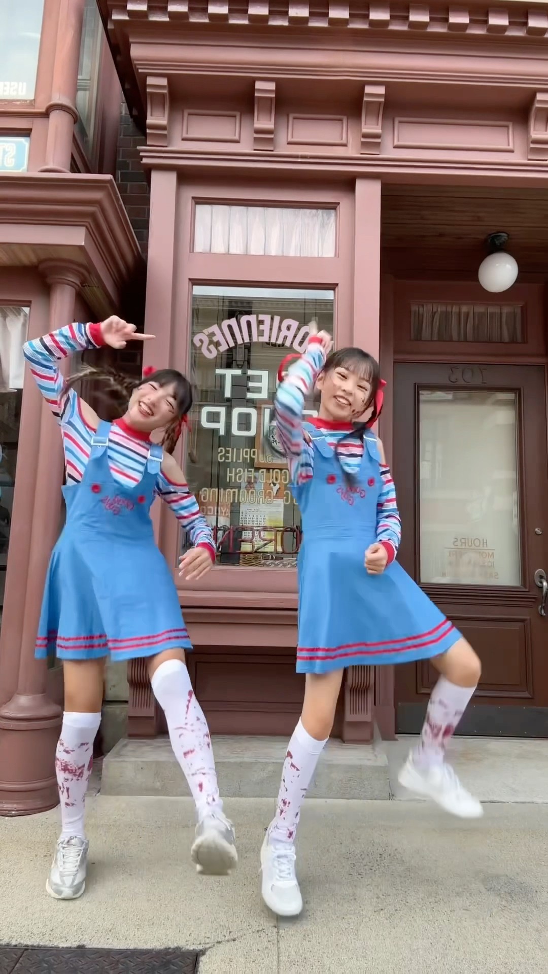 A pair of 6th grade friends danced to a unicorn party at Universal