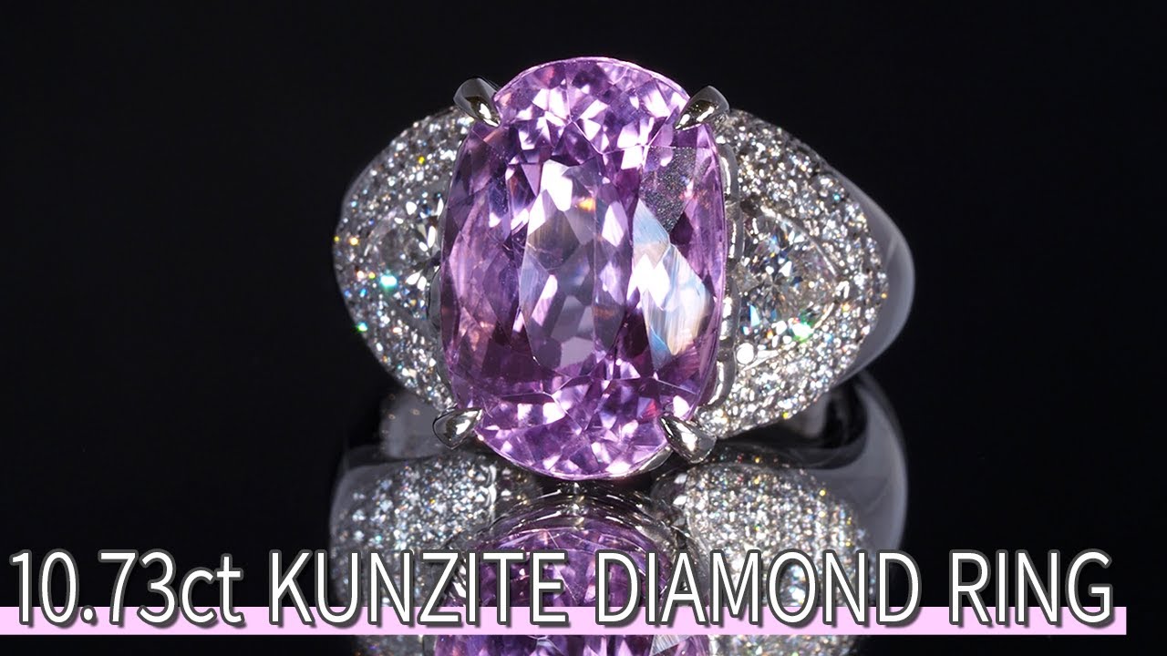 9月の新誕生石『クンツァイト』10ctアップの大粒リング（0.43ct