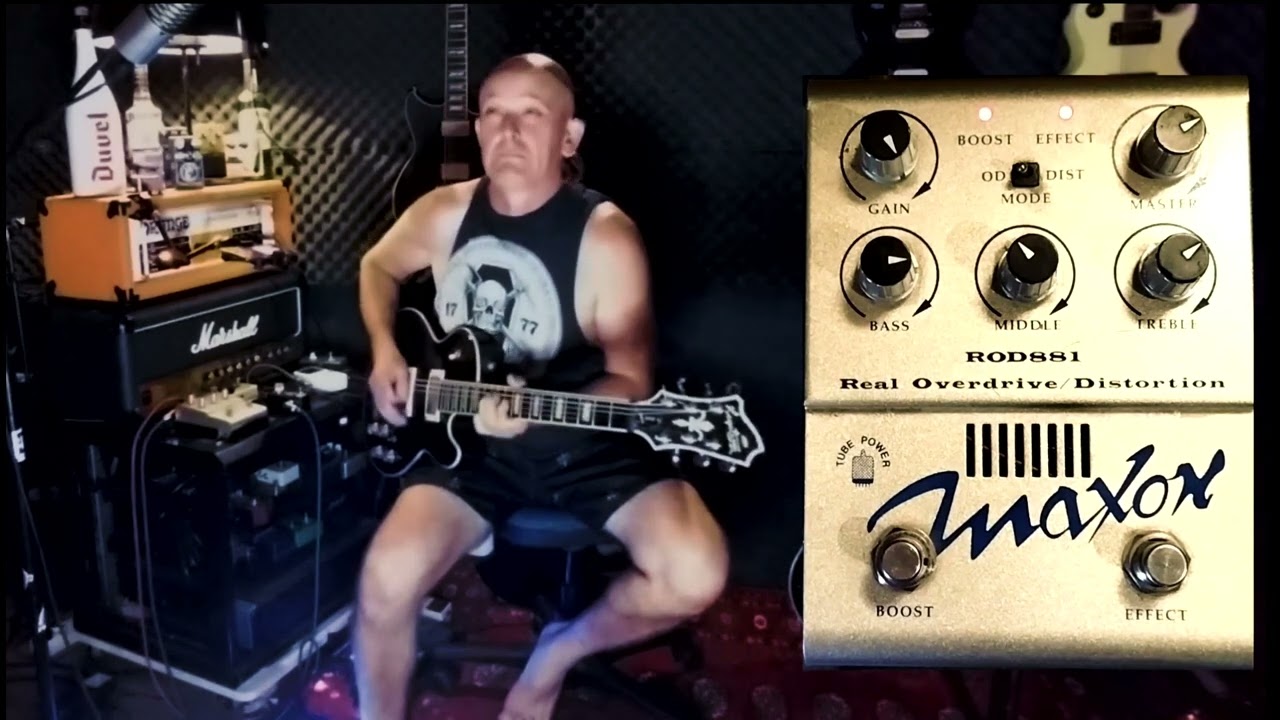 MAXON ROD 881 FAT OVERDRIVE ! [sound check ] DROP C Power chords
