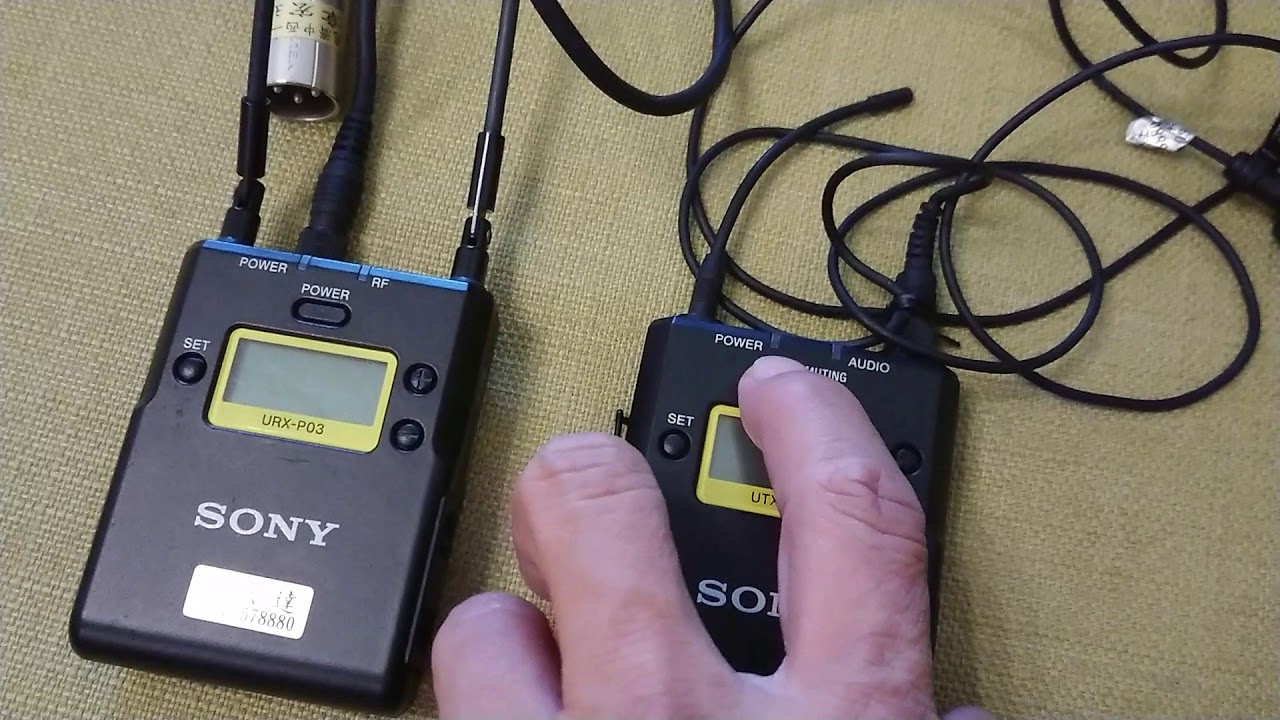 SONY Uwp-D11 URX-P03 UTX-B03迷你無線麥克風調整頻率教學- YouTube