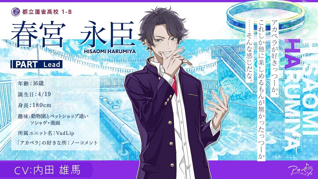 Self-introduction] Interview with Harumiya Nagaomi (CV: Uchida