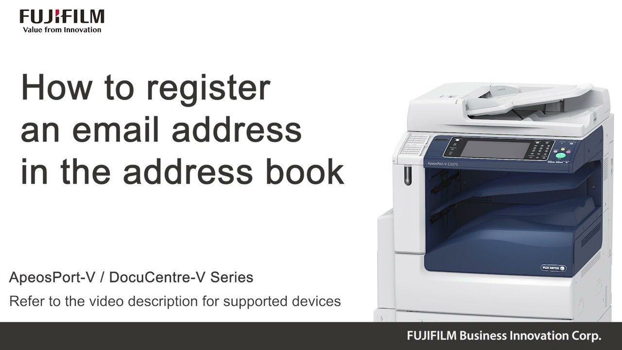 How to register an email address in the address book - YouTube
