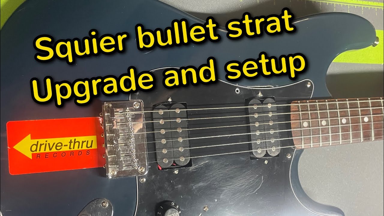 Squier bullet strat upgrade and setup - YouTube
