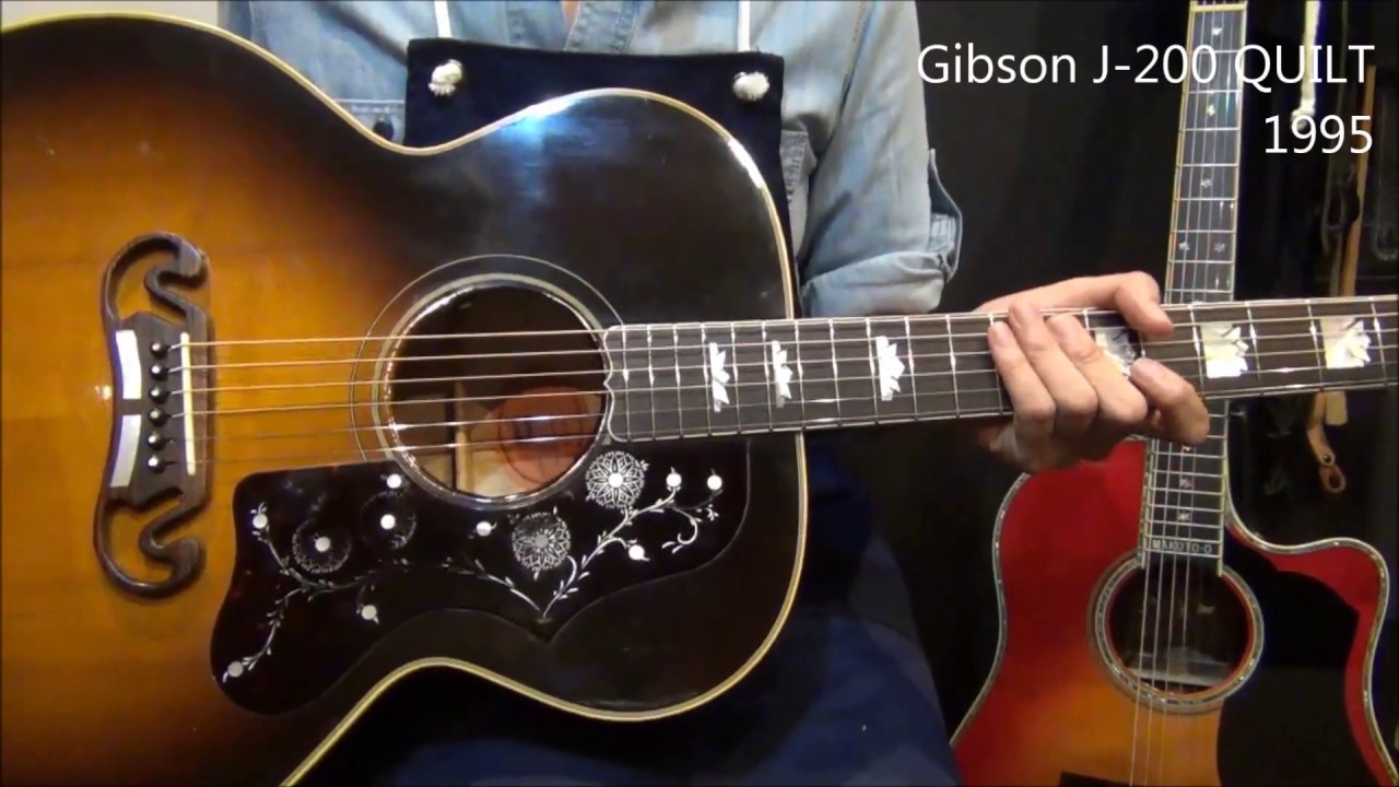 オットリーヤ動画】Gibson J-200 QUILT（1995年製） - YouTube