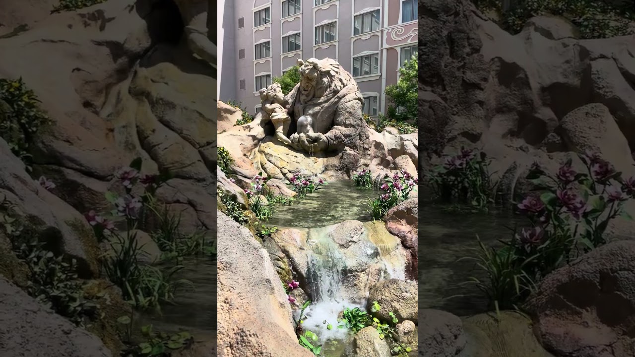 新美女と野獣の噴水 FSホテル #disney #Fantasysprings #ディズニー