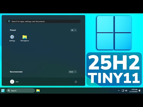 New Windows 11 25H2 Tiny11 - Fastest and Smallest Windows 11