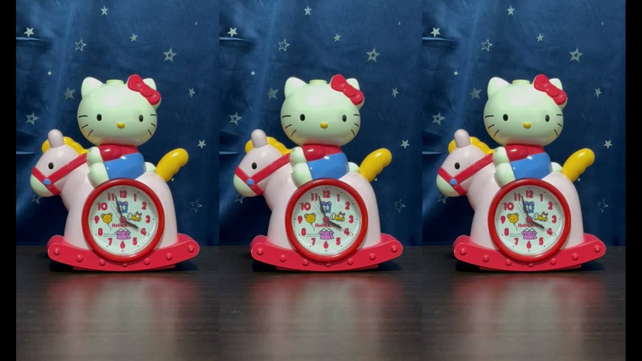 ハローキティ 木馬 おしゃべり 目覚まし時計 Kitty【ジャンク】 ハロー