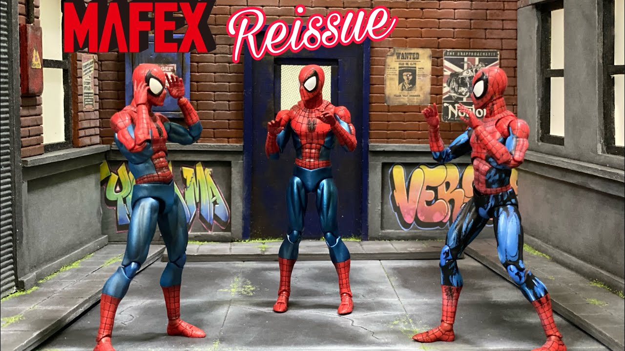 Mafex Spider-Man 075 Reissue Comic Ver. Comparison Review - YouTube