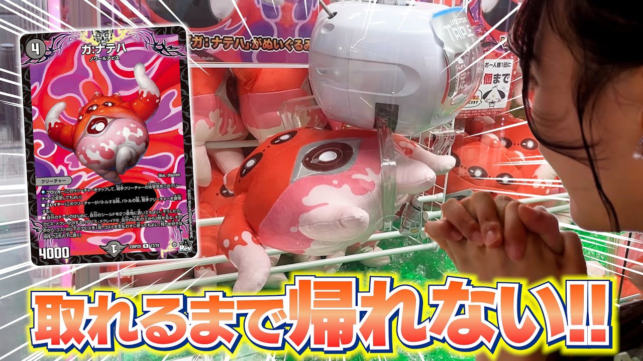 神回】ガ:ナテハぬいぐるみ取れるまで帰れません！したらまさかの結果