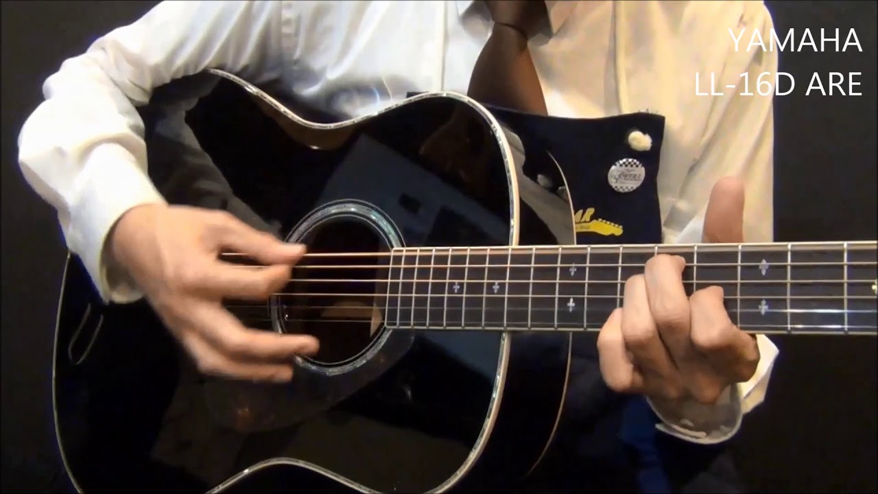 YAMAHA LL16D 黒ピックガード&アバロンブリッジピン YAMAHA LL16D 黒