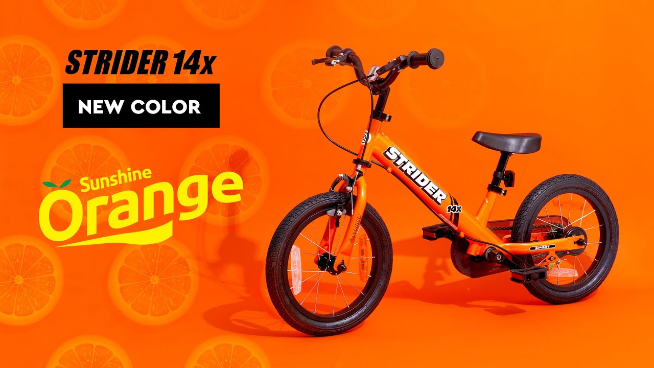 STRIDER オレンジ 12インチ スポーツ バランスバイク+プロテクター