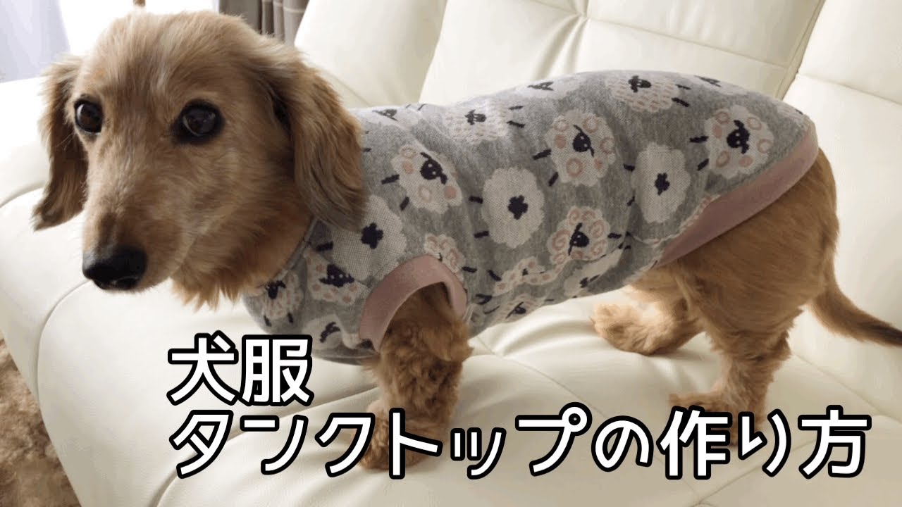 犬服ハンドメイドダックスタンクトップ